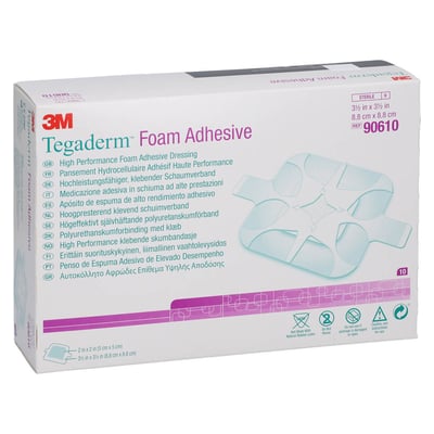 Tegaderm Foam Adh8.8x8.8cm