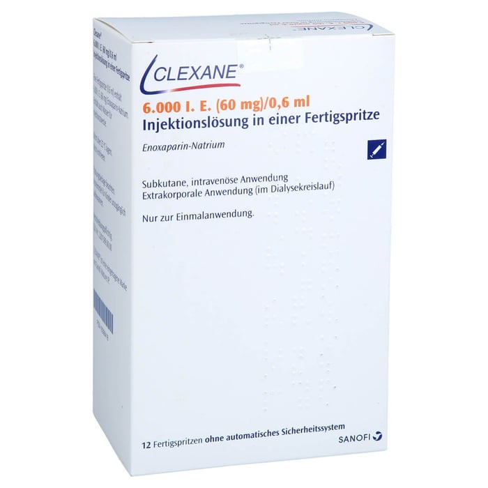 Clexane 6000 I.E. (60mg)/0,6ml Injektionslösung