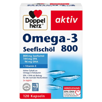 Doppelherz Omega-3 800 Seefischöl aktiv Produktbild 1