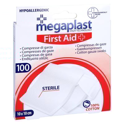 Gazekompressen 10x10 cm steril