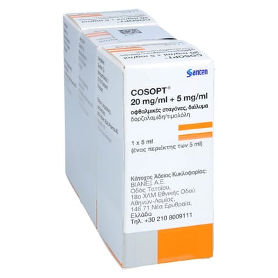 Cosopt 20mg/ml+5mg/ml