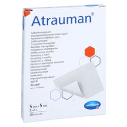 Atrauman 5x5 cm steril Kompressen + Prisoma