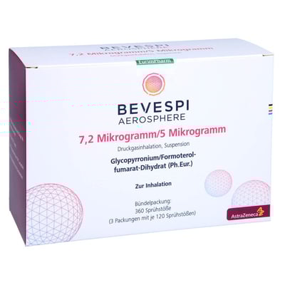 Bevespi Aerosphere 7.2 ug/5 ug Dru.Gasinh.3x120Hub