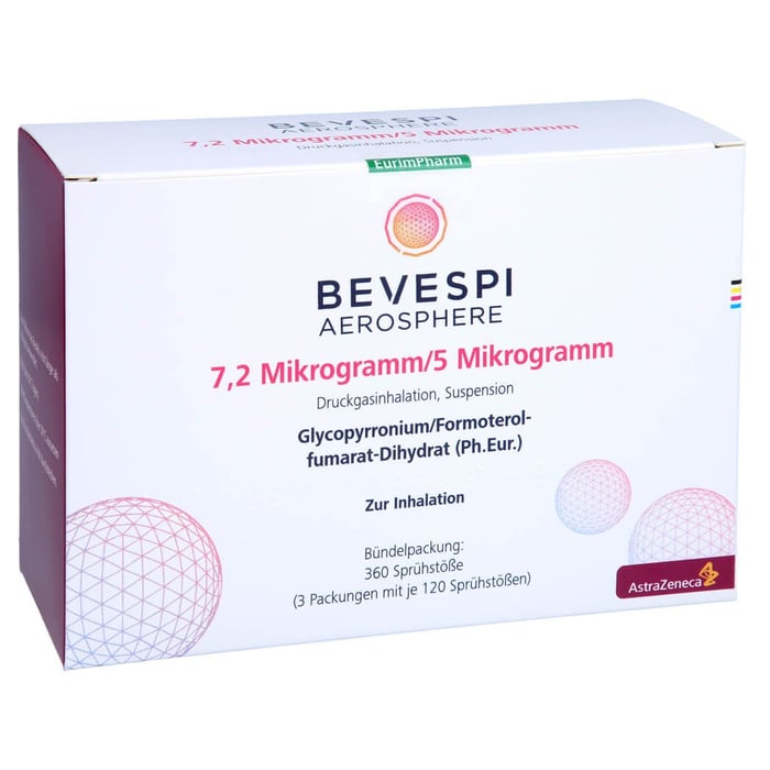 Bevespi Aerosphere 7.2 ug/5 ug Dru.Gasinh.3x120Hub