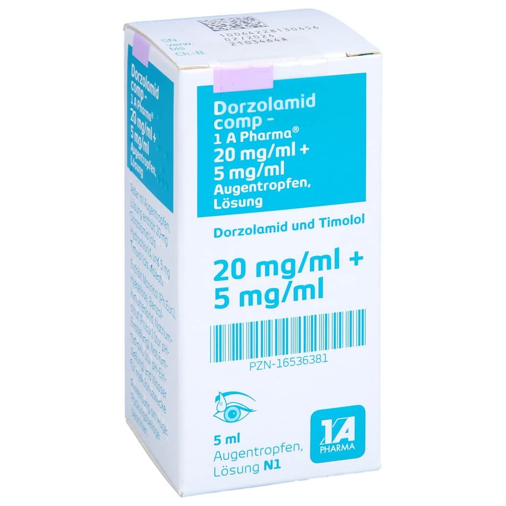 Dorzolamid comp-1A Pharma 20 mg/ml + 5 mg/ml