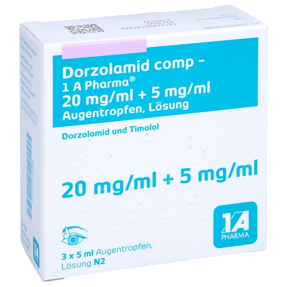 Dorzolamid comp-1A Pharma 20 mg/ml + 5 mg/ml