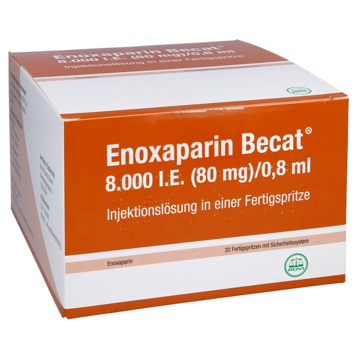 Enoxaparin Becat 8000 I.E. (80mg)/0,8ml Injektionslösung