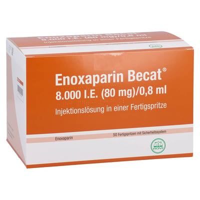 ENOXAPARIN Becat 8.000 I.E. 80mg/0,8ml ILO FS+Si.S