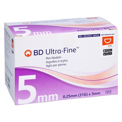 BD Ultra-fine Pen-Nadeln 5 mm 31 G 0,25 mm
