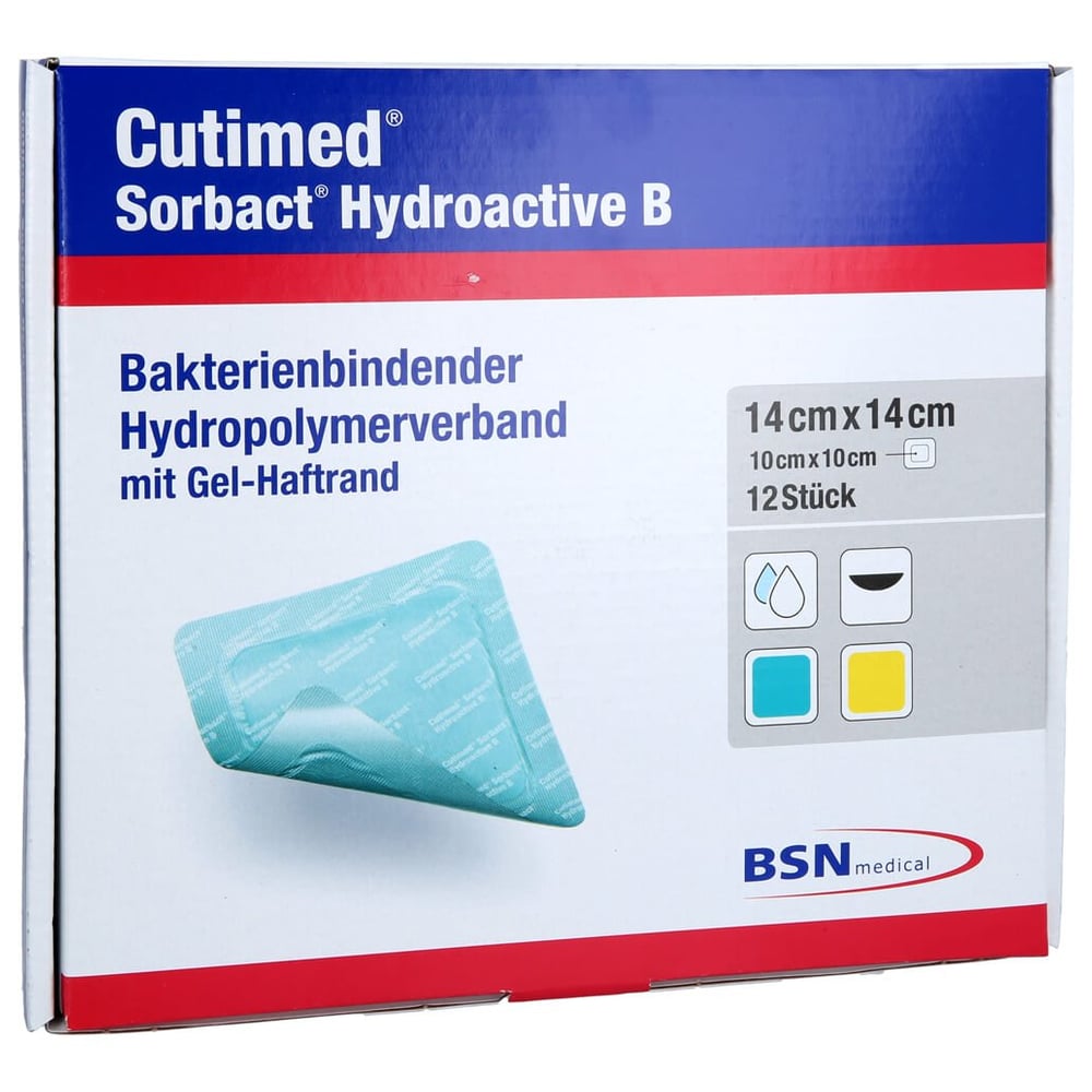 Cutimed Sorbact Hydroactive B Gel-V.14x14 cm haft.