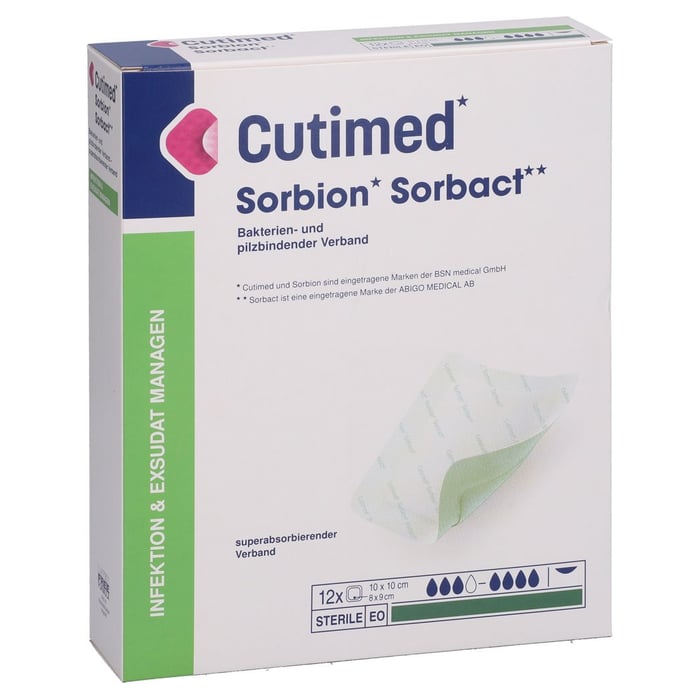 Cutimed Sorbion Sorbact Wundauflage 10x10 cm
