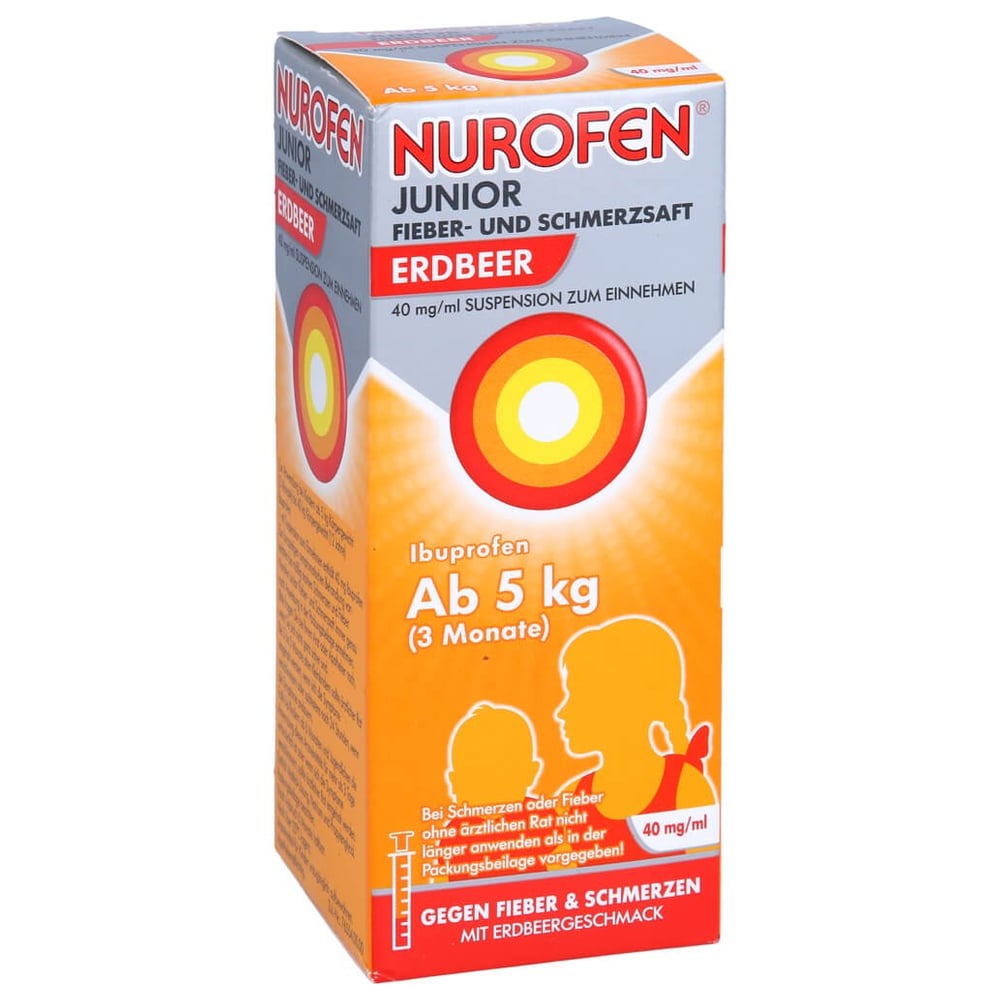 Nurofen Junior Fieber- und Schmerzsaft Erdbeer 40 mg/ml Susp.