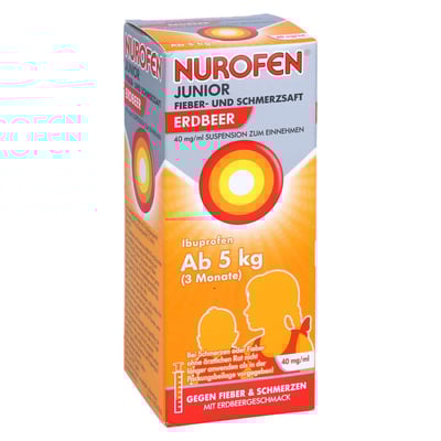 Nurofen Junior Fieber- und Schmerzsaft Erdbeer 40 mg/ml Susp.