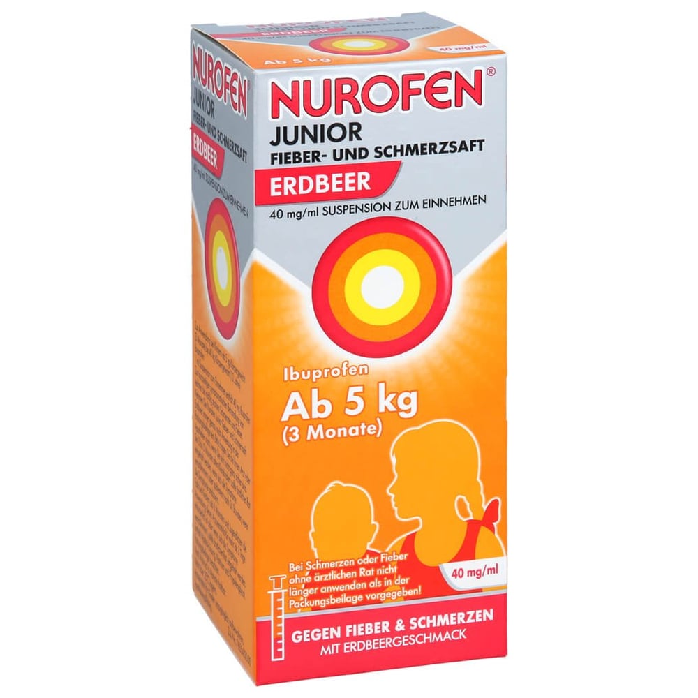 Nurofen Junior Fieber- und Schmerzsaft Erdbeer 40 mg/ml Susp.