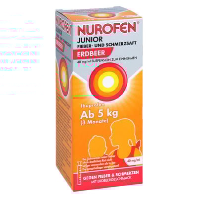 Nurofen Junior Fieber- und Schmerzsaft Erdbeer