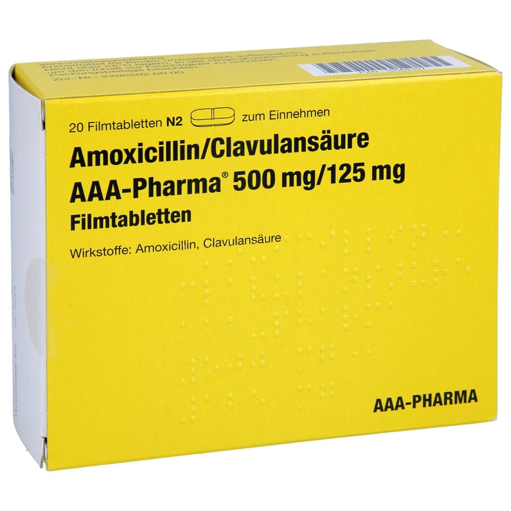 Amoxicillin/Clavulansäure AAA-Pharma 500 mg/125 mg