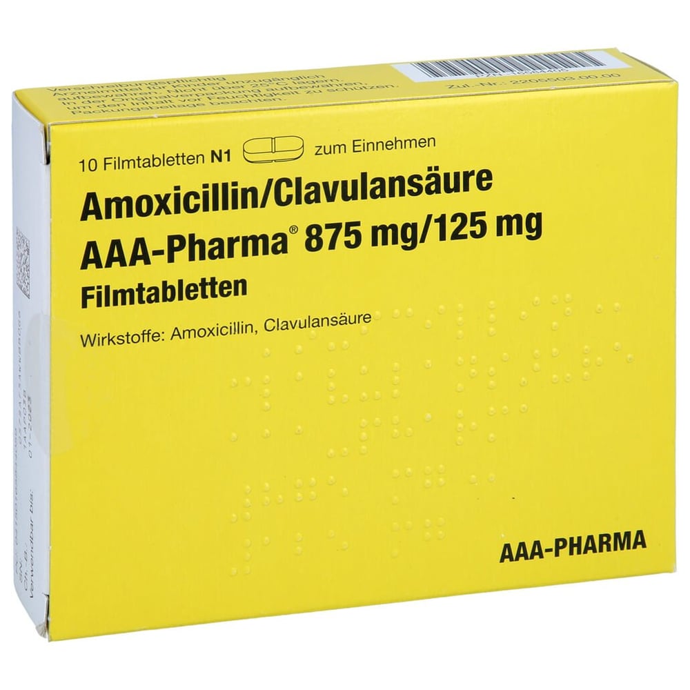Amoxicillin/Clavulansäure AAA-Pharma 875 mg/125 mg
