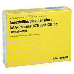 Amoxicillin/Clavulansäure AAA-Pharma 875 mg/125 mg