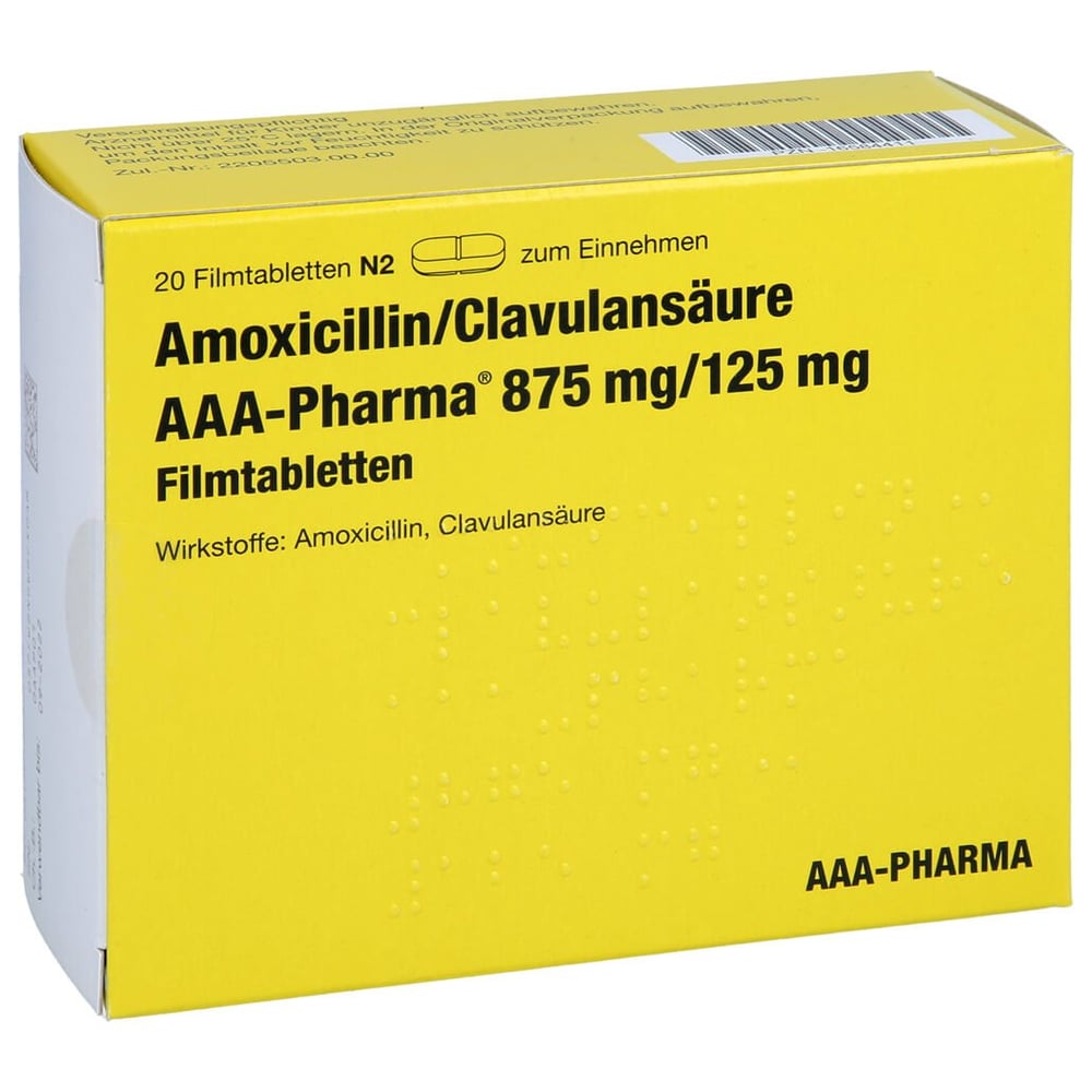 Amoxicillin/Clavulansäure AAA-Pharma 875 mg/125 mg