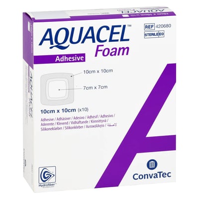 Aquacel Foam adh siv 10x10 cm Verband
