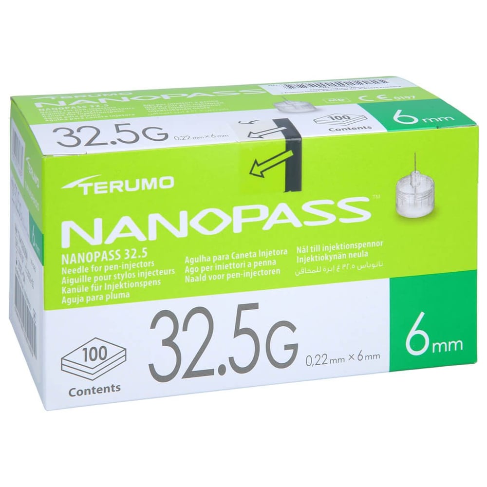 Nanopass 32,5 Pen Kanüle 0,22x6 mm