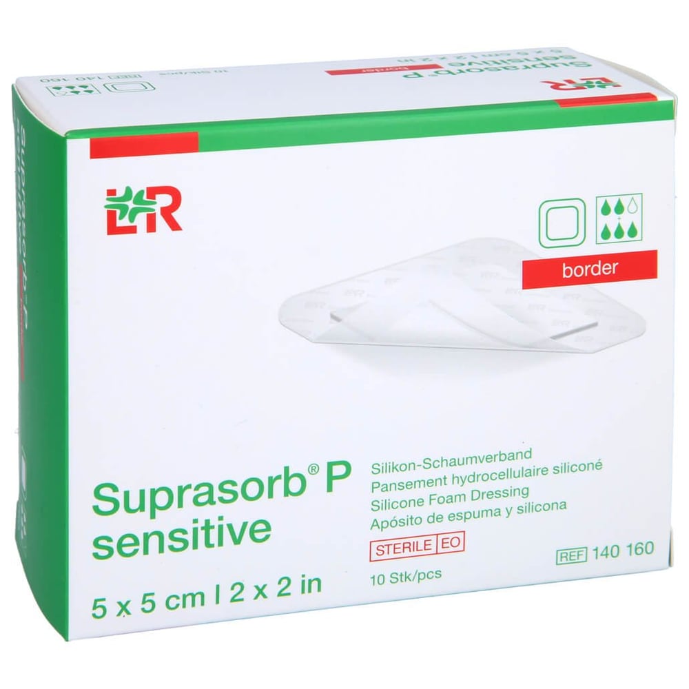 Suprasorb P sensitive PU-Schaumv.border 5x5cm