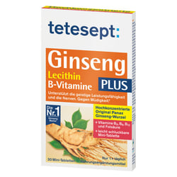 Tetesept Ginseng 330 plus Lecithin+B-Vitamine Tab.