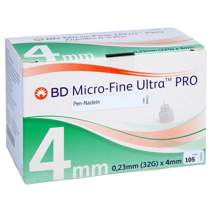 Bd Micro-fine Ultra Pro Pen-Nadeln 0,23x4 mm 32 G