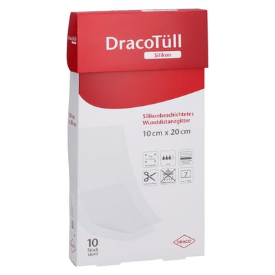 DRACOTÜLL Silik.10x20cm silikonbesch.Wundkont.Aufl