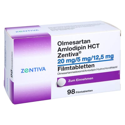 Olmesartan Amlodipin HCT Zentiva 20 mg/5 mg/12,5 mg