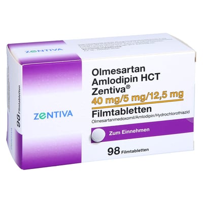 Olmesartan Amlodipin HCT Zentiva 40 mg/5 mg/12,5 mg