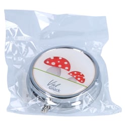 Pillendose rund Metall Motiv GLÜCK sortiert