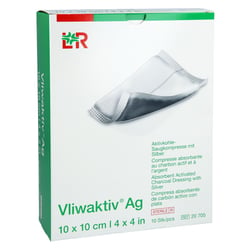 Vliwaktiv Ag Aktivkohle Saugkomp.m.Silber 10x10 cm