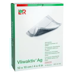 Vliwaktiv Ag Aktivkohle Saugkomp.m.Silber 10x10 cm