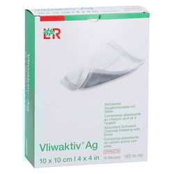 Vliwaktiv Ag Aktivkohle Saugkomp.m.Silber 10x10 cm