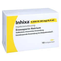 Inhixa 4000 I.E. (40 mg)/0,4 ml Injektionslösung