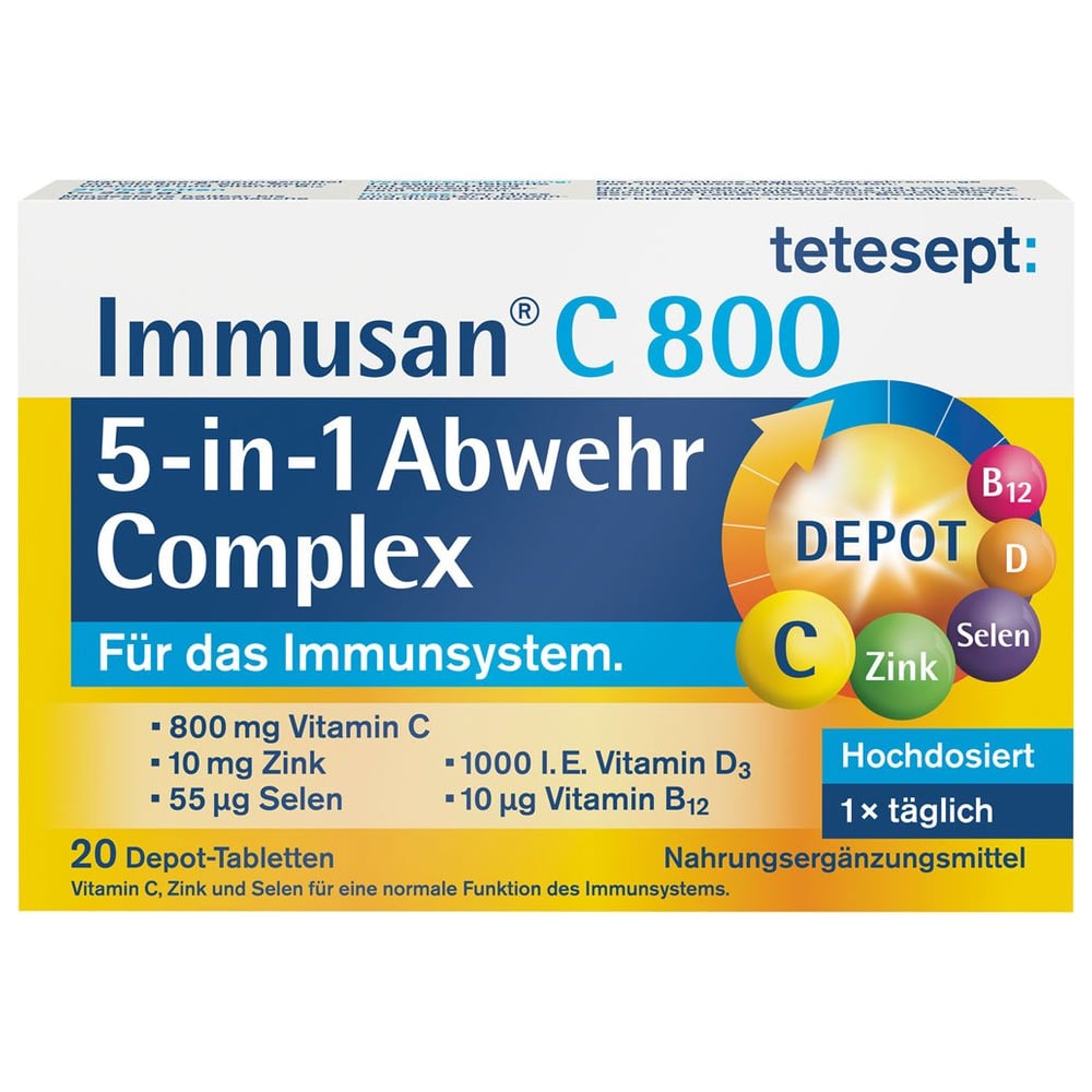 Tetesept Immusan C 800 5in1 Abwehr Complex Tabl.