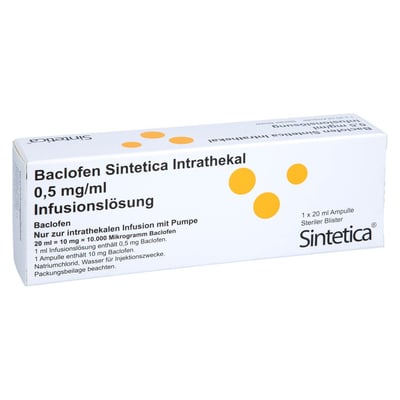 Baclofen Sintetica Intrathekal 0,5 mg/ml Inf.-Lösung Produktbild 1