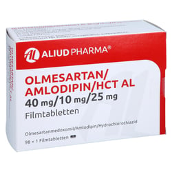 Olmesartan/Amlodipin/HCT AL 40 mg/10 mg/25 mg