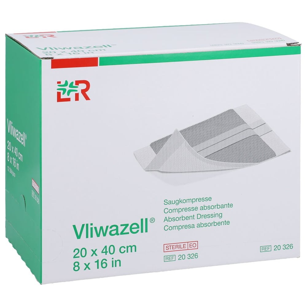 Vliwazell Saugkompressen 20 x40 cm steril