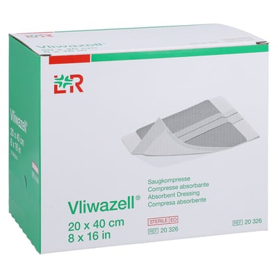 Vliwazell Saugkompressen 20 x40 cm steril