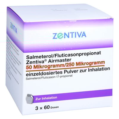 Salmeterol/Fluticasonpropionat Zentiva Airmaster 50 Mikrogramm/250 Mikrogramm