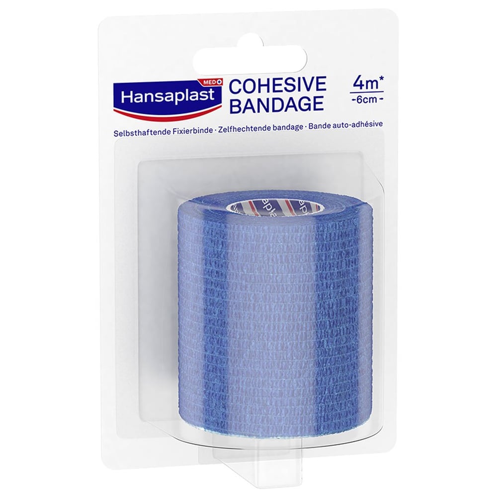 Hansaplast Selbsthaft. Fixierbinde blau 4mx6cm