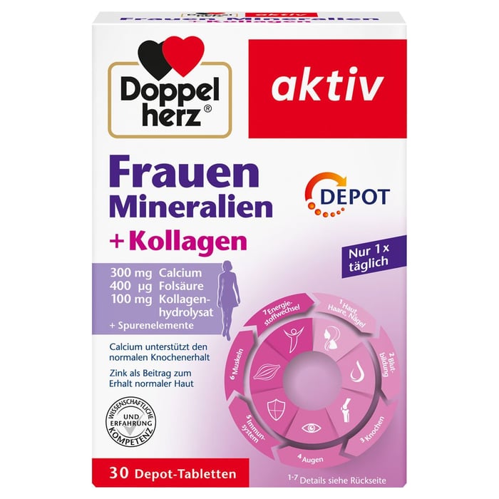 Doppelherz Frauen Mineralien + Kollagen Depot