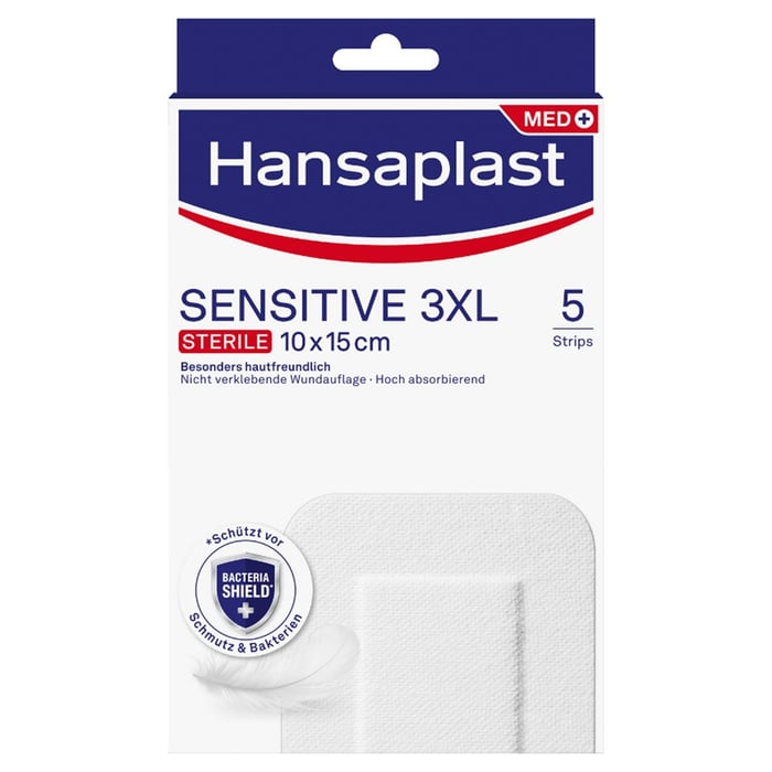 Hansaplast Wundverband Steril Sensitive 10x15cm