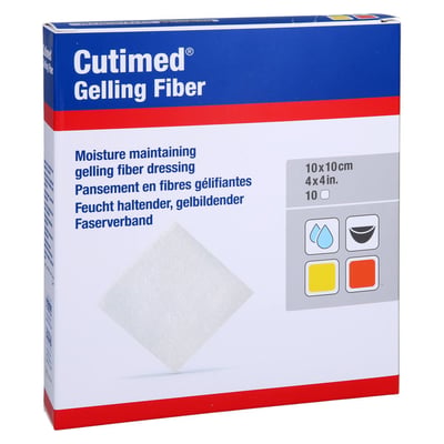 Cutimed Gelling Fiber Kom 10x10 cm Hydrofaserverb.