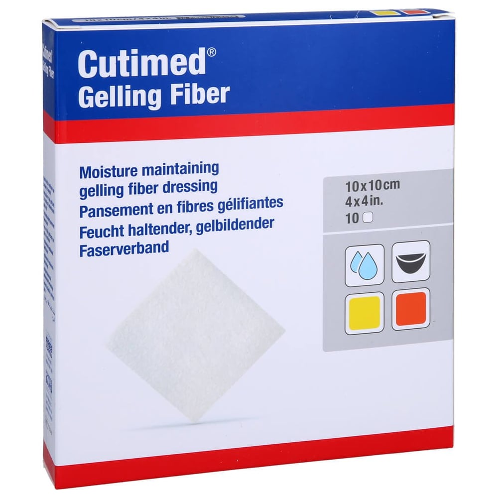Cutimed Gelling Fiber Kom 10x10cm Hydrofaserverb.
