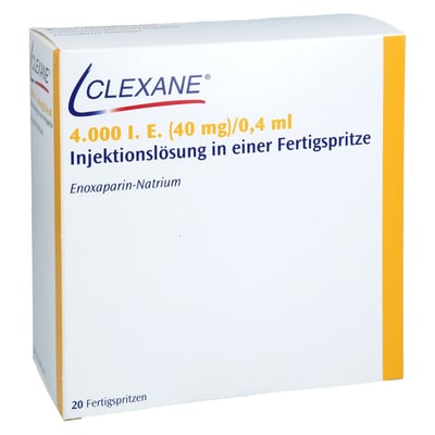 Clexane 4000 I.E. (40 mg)/0,4 ml Injektionslösung Produktbild 1
