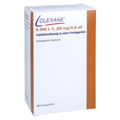 Clexane 8000 I.E. (80 mg)/0,8 ml Injektionslösung