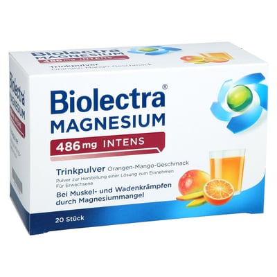 Biolectra Magnesium 486 mg intens Trinkpulver Orangen-Mango-Geschmack